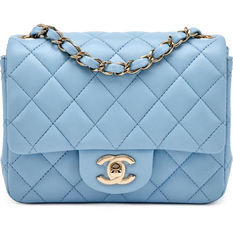 chanel mini flap bag light blue|chanel mini flap bag with top handle.